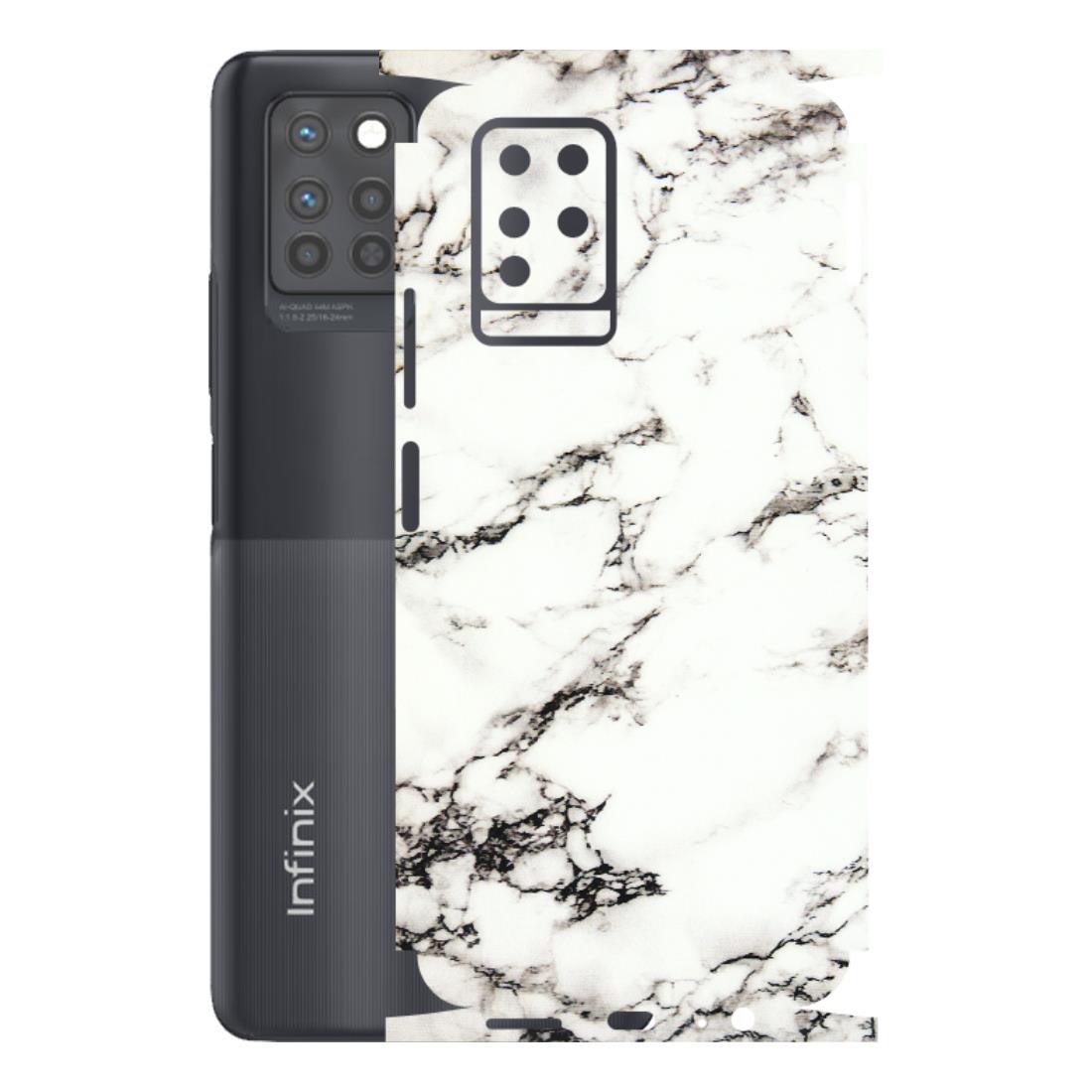 INFINIX Phone Skins (All Models) - Black and White Marble Texture - 3D Embossed Finish (L-124) Infinix Note 10 PRO