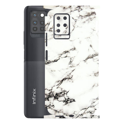INFINIX Phone Skins (All Models) - Black and White Marble Texture - 3D Embossed Finish (L-124) Infinix Note 10 PRO