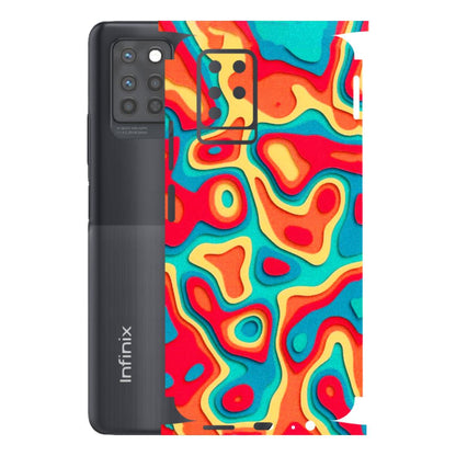 INFINIX Phone Skins (All Models) - Abstract Swirl - 3D Embossed Finish (L-150) Infinix Note 10 PRO