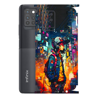 INFINIX Phone Skins (All Models) - Street Anime Guy - 3D Embossed Finish (L-158) Infinix Note 10 PRO