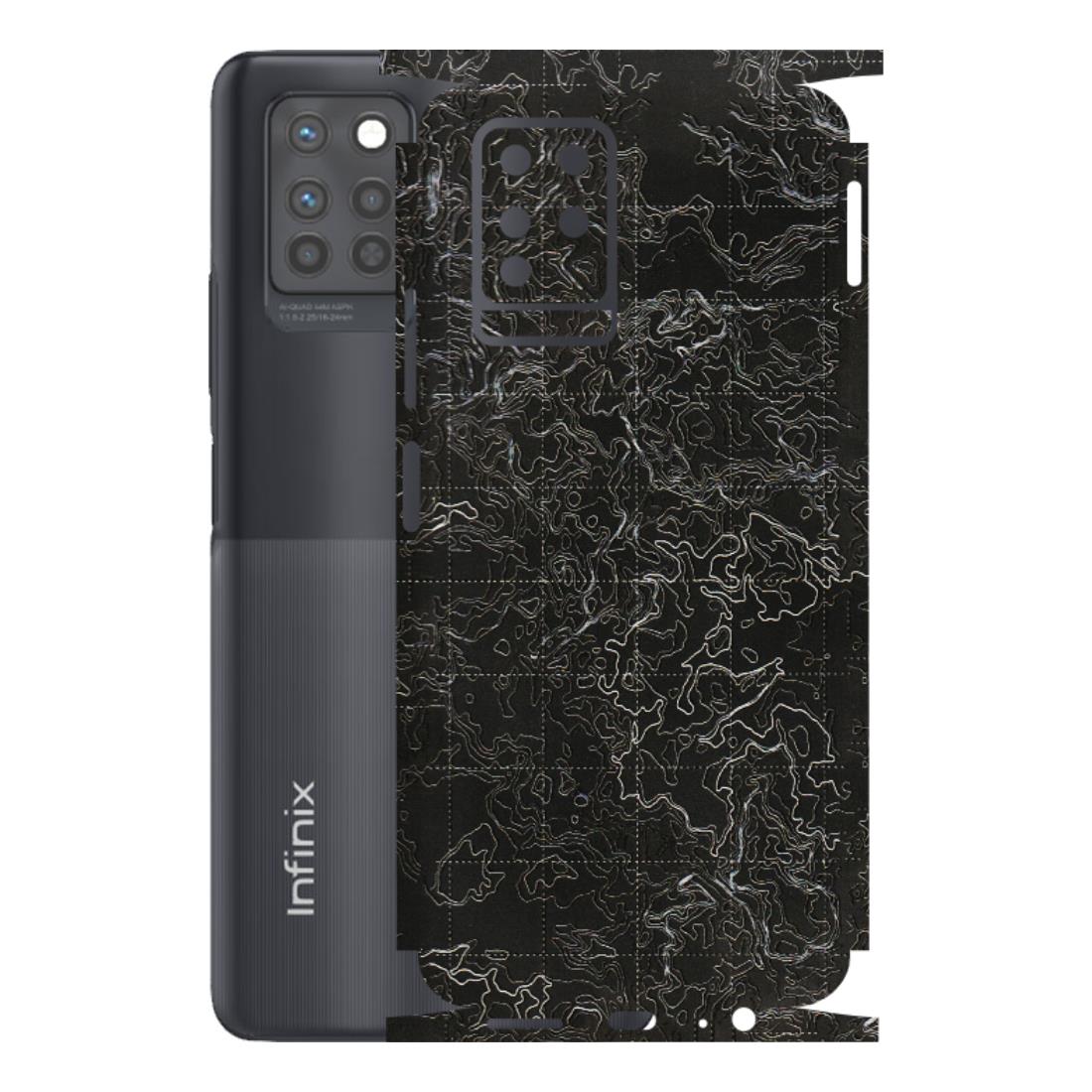 INFINIX Phone Skins (All Models) - Black map Texture - 3D Embossed Finish (L-201) Infinix Note 10 PRO