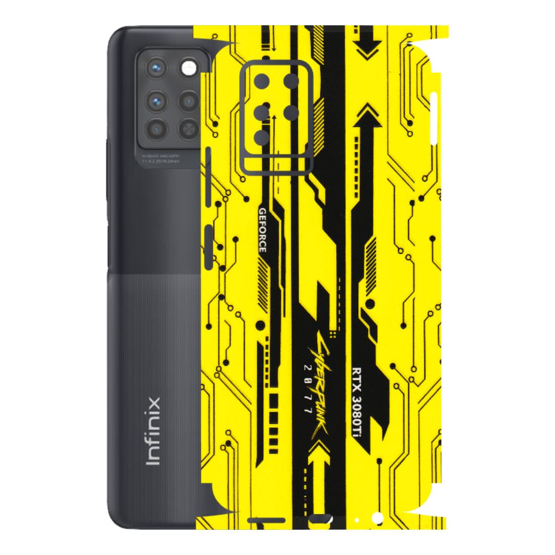 INFINIX Phone Skins (All Models) - Yellow Cyberpunk - 3D Embossed Finish (L-93) Infinix Note 10 PRO