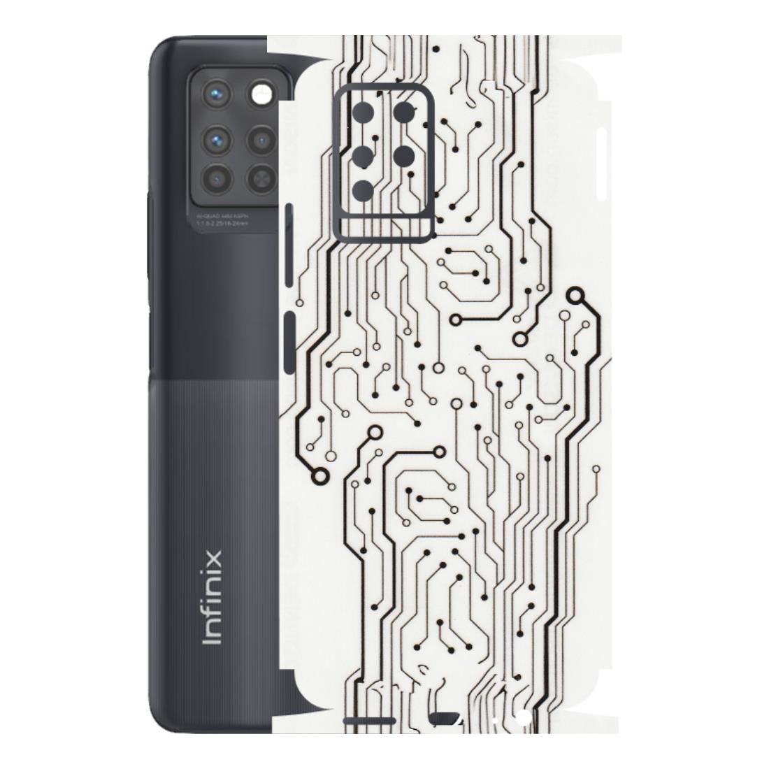 INFINIX Phone Skins (All Models) - Tech Circuits - Transparent Finish (T-03) Infinix Note 10 PRO