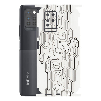 INFINIX Phone Skins (All Models) - Tech Circuits - Transparent Finish (T-03) Infinix Note 10 PRO