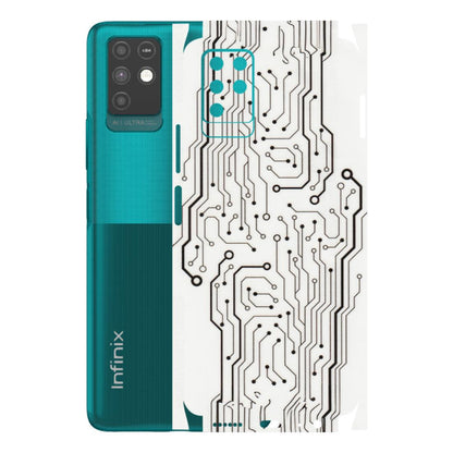 INFINIX Phone Skins (All Models) - Tech Circuits - Transparent Finish (T-03) Infinix Note 10