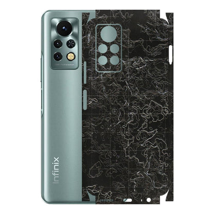 INFINIX Phone Skins (All Models) - Black map Texture - 3D Embossed Finish (L-201) Infinix Note 11S