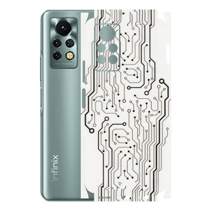 INFINIX Phone Skins (All Models) - Tech Circuits - Transparent Finish (T-03) Infinix Note 11S