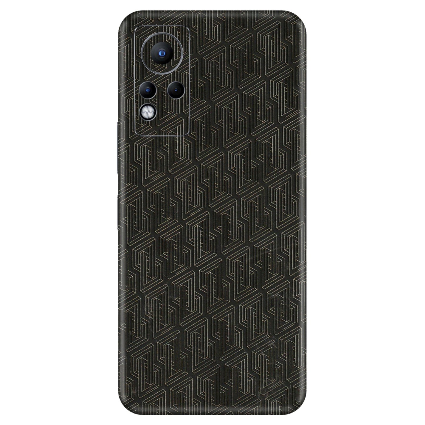 INFINIX Phone Skins (All Models) - Black Abstract Pattern - 3D Embossed Finish (L-117) Infinix Note 11