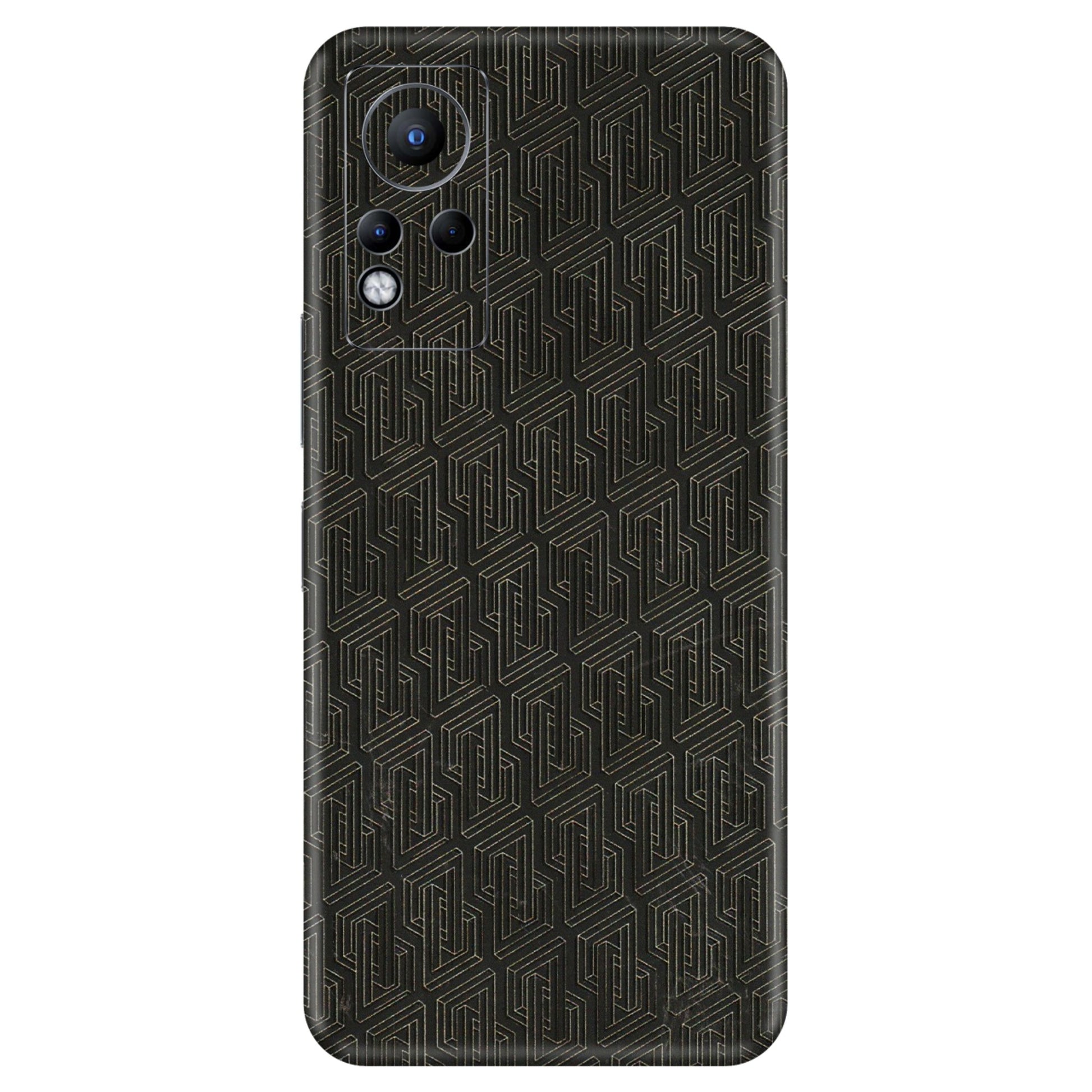 INFINIX Phone Skins (All Models) - Black Abstract Pattern - 3D Embossed Finish (L-117) Infinix Note 11