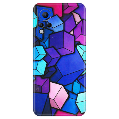INFINIX Phone Skins (All Models) - Cube Doodle - 3D Embossed Finish (L-141) Infinix Note 11