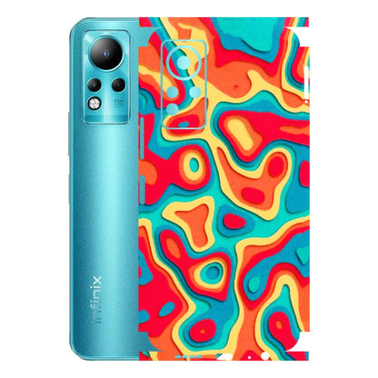 INFINIX Phone Skins (All Models) - Abstract Swirl - 3D Embossed Finish (L-150) Infinix Note 11
