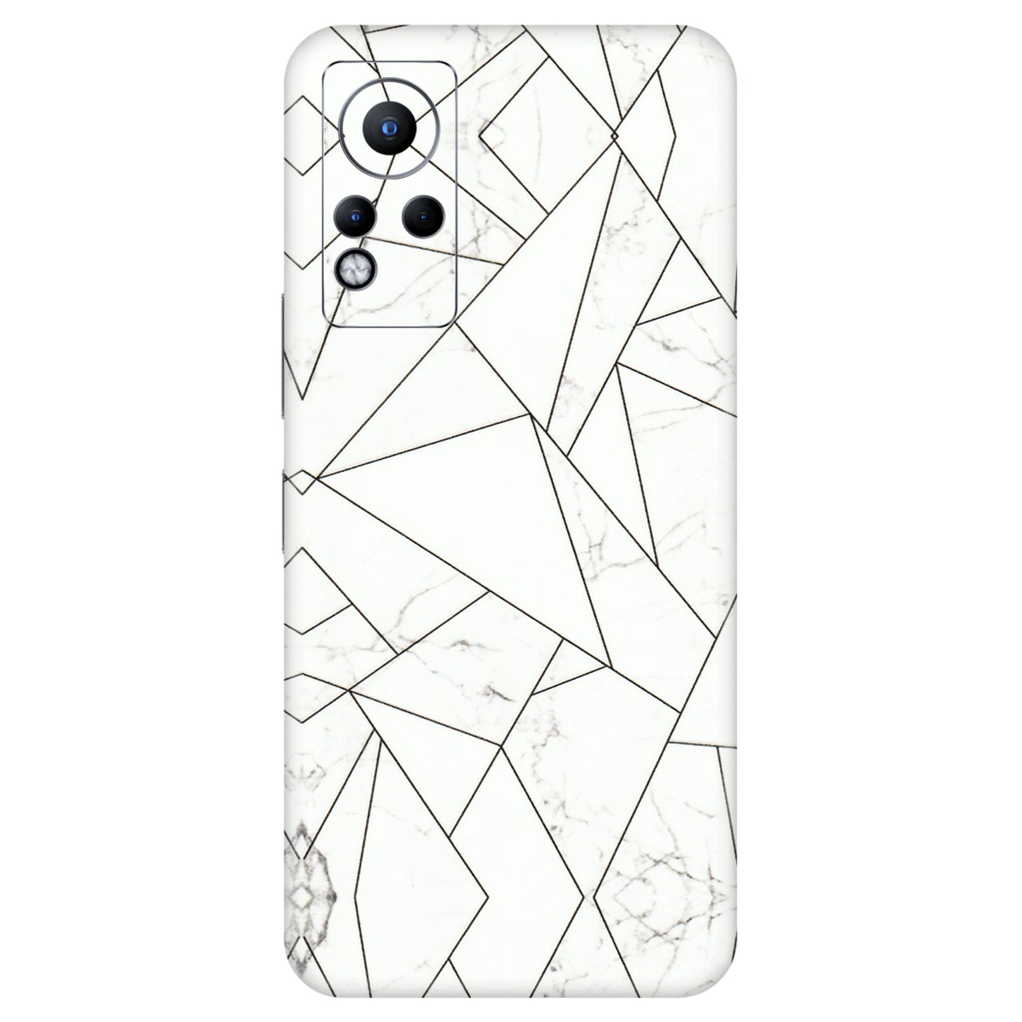 INFINIX Phone Skins (All Models) - Luxury White Marble Effect - 3D Embossed Finish (L-168) Infinix Note 11