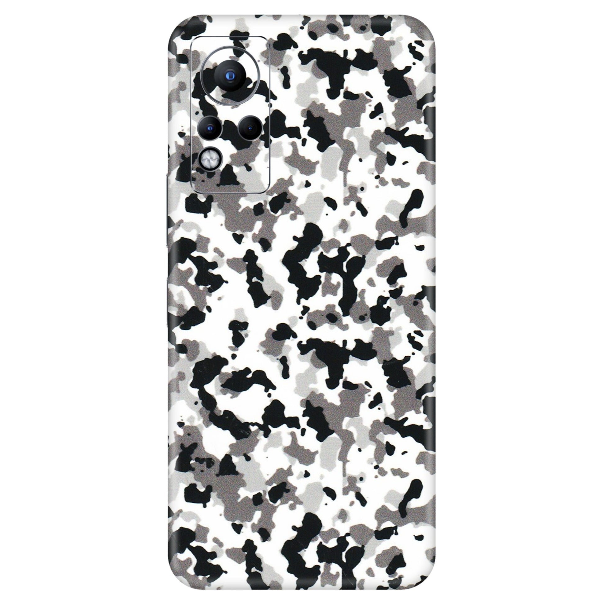 INFINIX Phone Skins (All Models) - White Black Camouflage - 3D Embossed Finish (L-18) Infinix Note 11