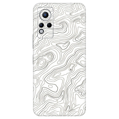 INFINIX Phone Skins (All Models) - White Black Swirls - 3D Embossed Finish (L-219) Infinix Note 11