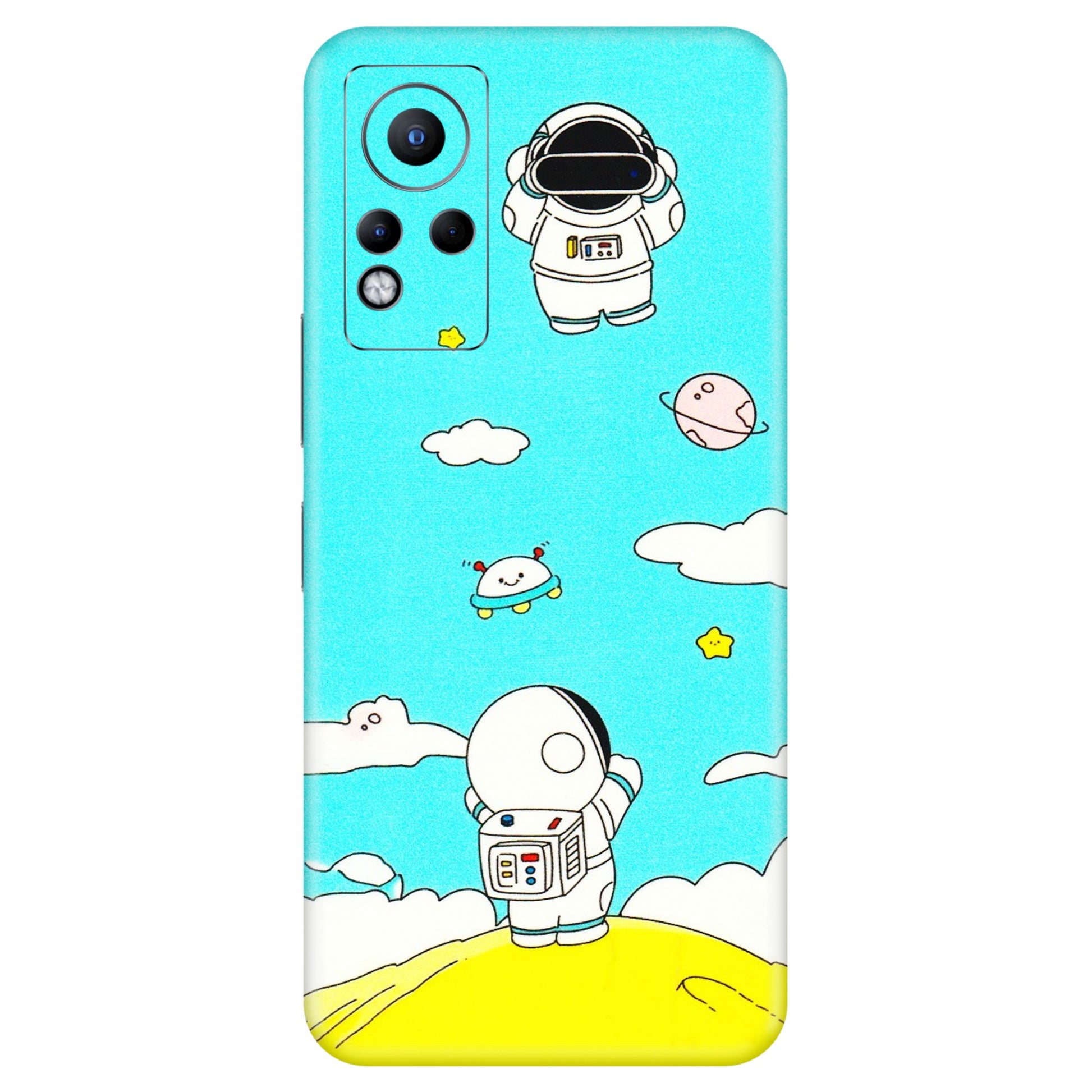 INFINIX Phone Skins (All Models) - Blue Skies Astro Float - 3D Embossed Finish (L-230) Infinix Note 11