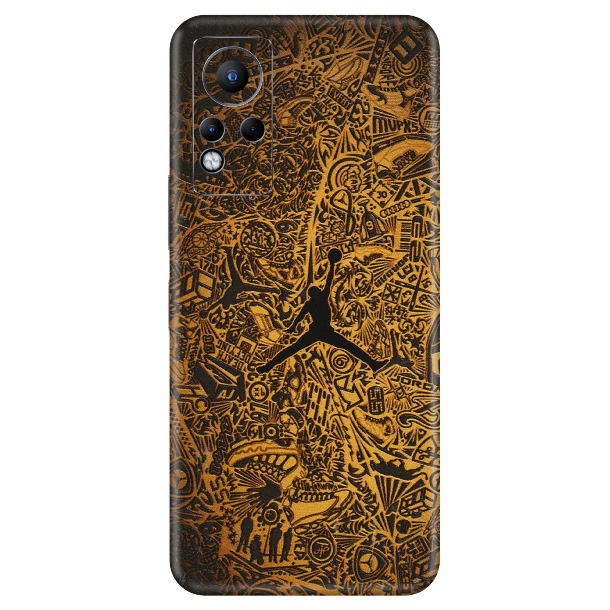 INFINIX Phone Skins (All Models) - Premium Gold Basketball Player - 3D Embossed Finish (L-236) Infinix Note 11