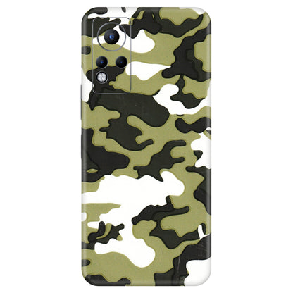 INFINIX Phone Skins (All Models) - Camouflages White And Green - 3D Embossed Finish (L-243) Infinix Note 11
