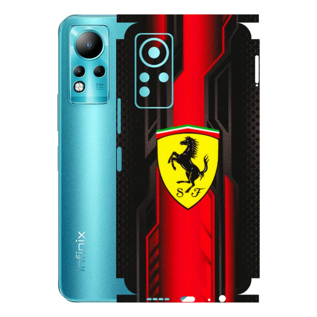 INFINIX Phone Skins (All Models) - Black Ferrari Logo - 3D Embossed Finish (L-253) Infinix Note 11