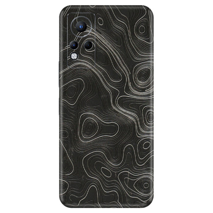 INFINIX Phone Skins (All Models) - Abstract White Line Map - 3D Embossed Finish (L-269) Infinix Note 11