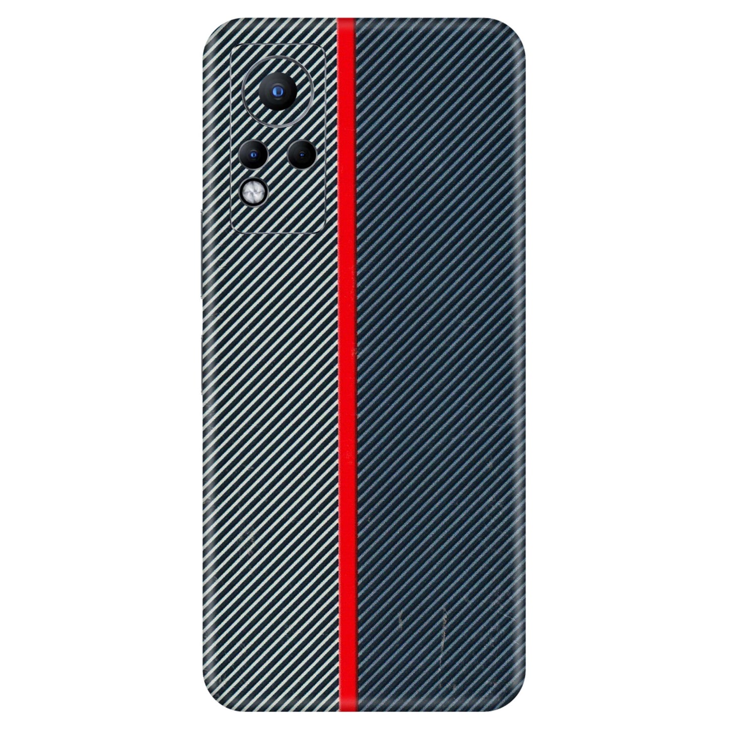 INFINIX Phone Skins (All Models) - Blue Sober Lines - 3D Embossed Finish (L-305) Infinix Note 11