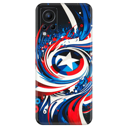 INFINIX Phone Skins (All Models) - Captain America Logo - 3D Embossed Finish (L-307) Infinix Note 11