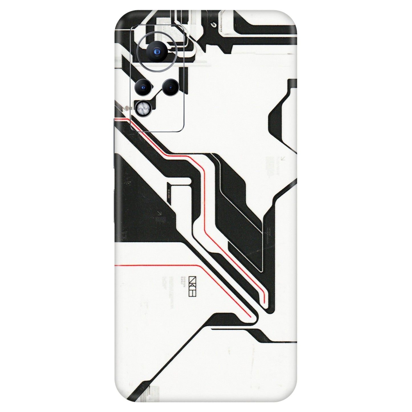 INFINIX Phone Skins (All Models) - White Techy Logo - 3D Embossed Finish (L-312) Infinix Note 11