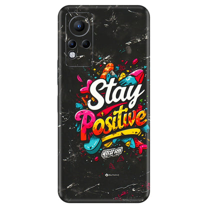 INFINIX Phone Skins (All Models) - Stay Positive Black - 3D Embossed Finish (L-31) Infinix Note 11