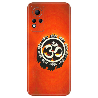 INFINIX Phone Skins (All Models) - Aum Shiv Orange - 3D Embossed Finish (L-32) Infinix Note 11