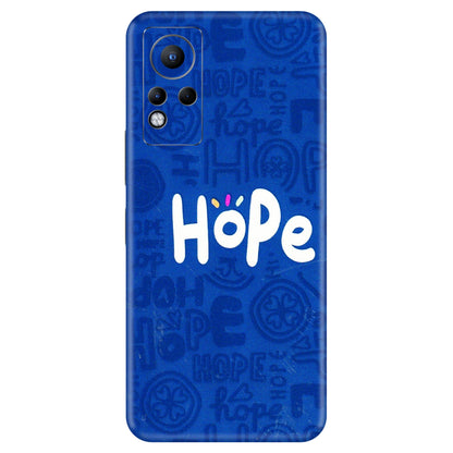 INFINIX Phone Skins (All Models) - Hope Doodles Blue - 3D Embossed Finish (L-43) Infinix Note 11