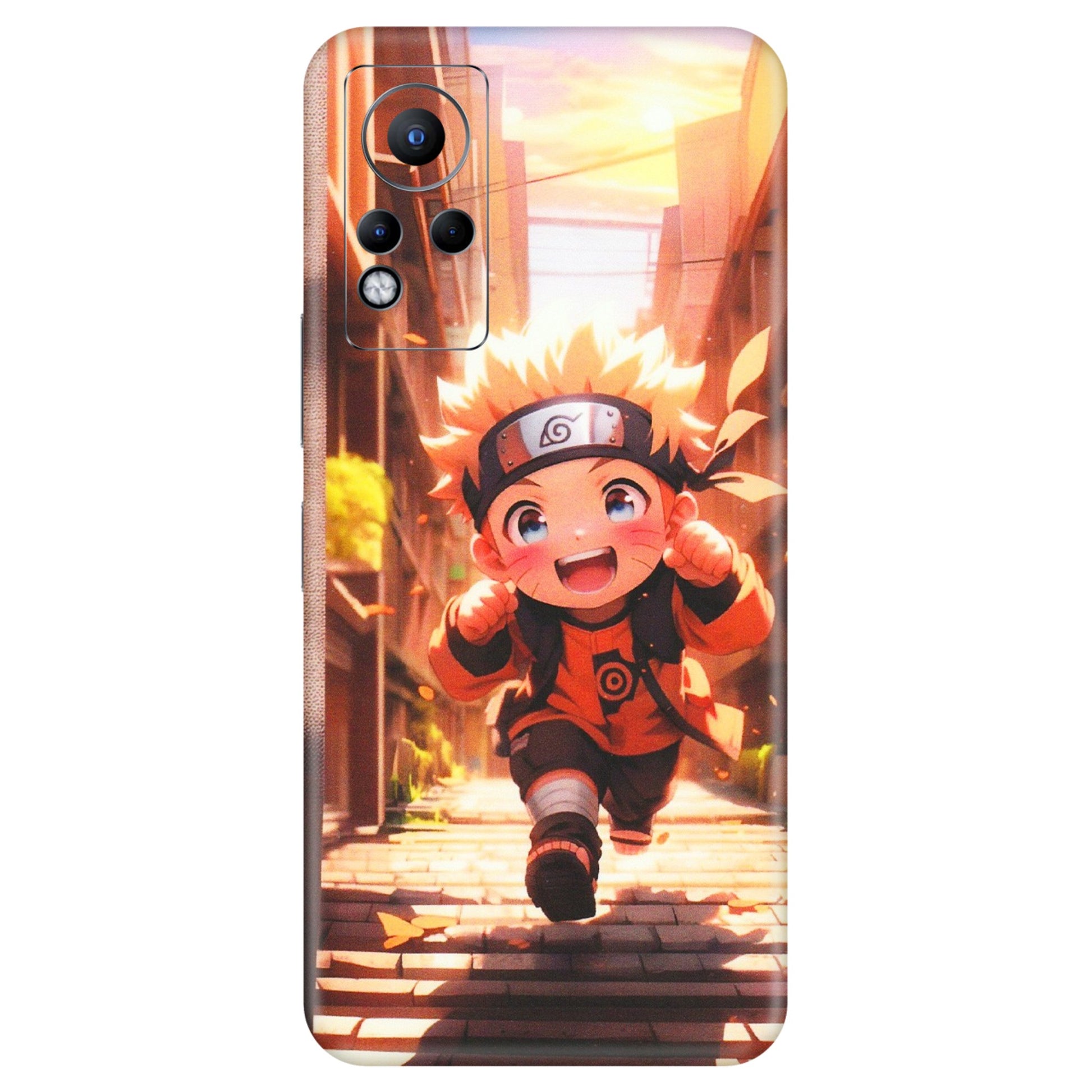 INFINIX Phone Skins (All Models) - Naruto Cute Toon Running - Matte Finish (M-04) Infinix Note 11