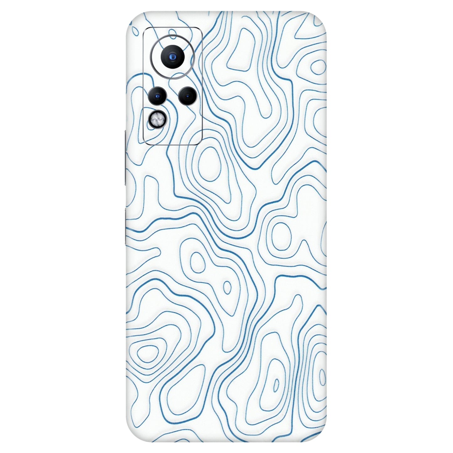 INFINIX Phone Skins (All Models) - Blue And White Swirls - Matte Finish (M-139) Infinix Note 11
