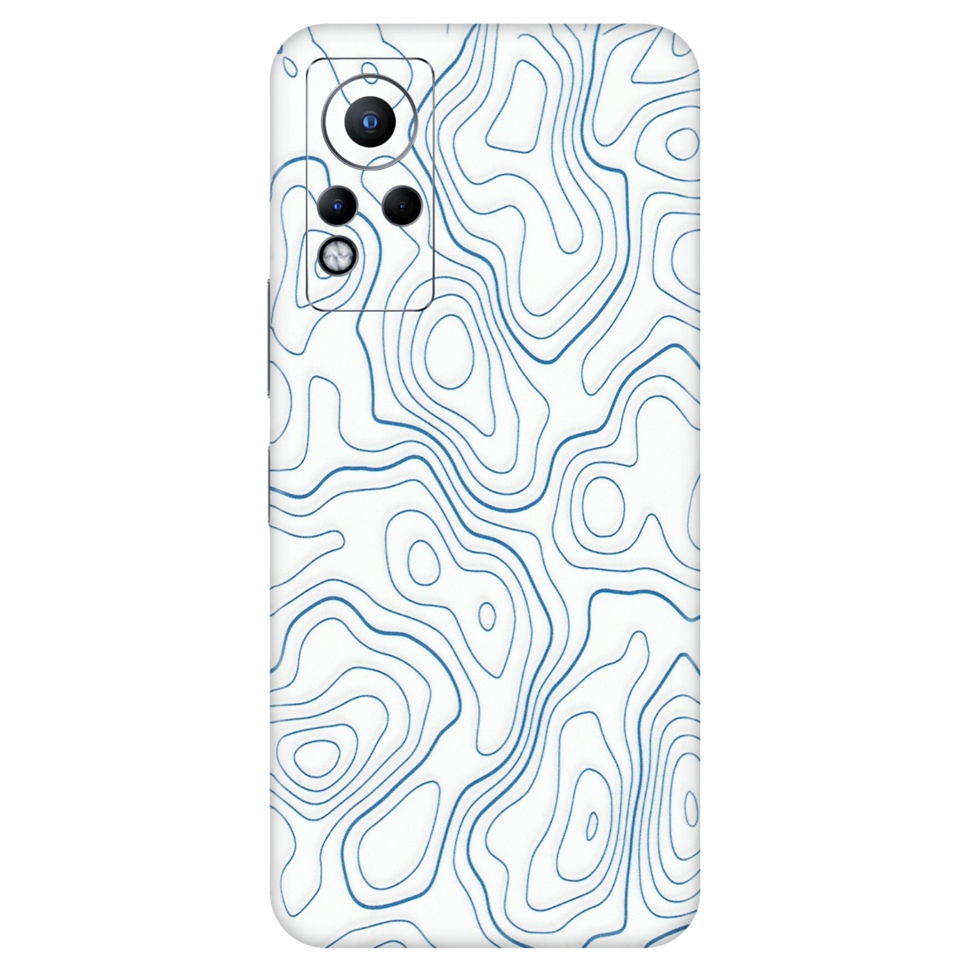 INFINIX Phone Skins (All Models) - Blue And White Swirls - Matte Finish (M-139) Infinix Note 11
