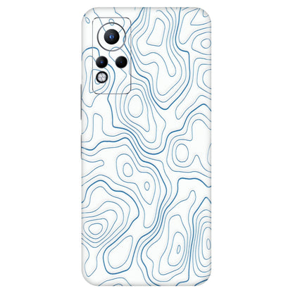 INFINIX Phone Skins (All Models) - Blue And White Swirls - Matte Finish (M-139) Infinix Note 11