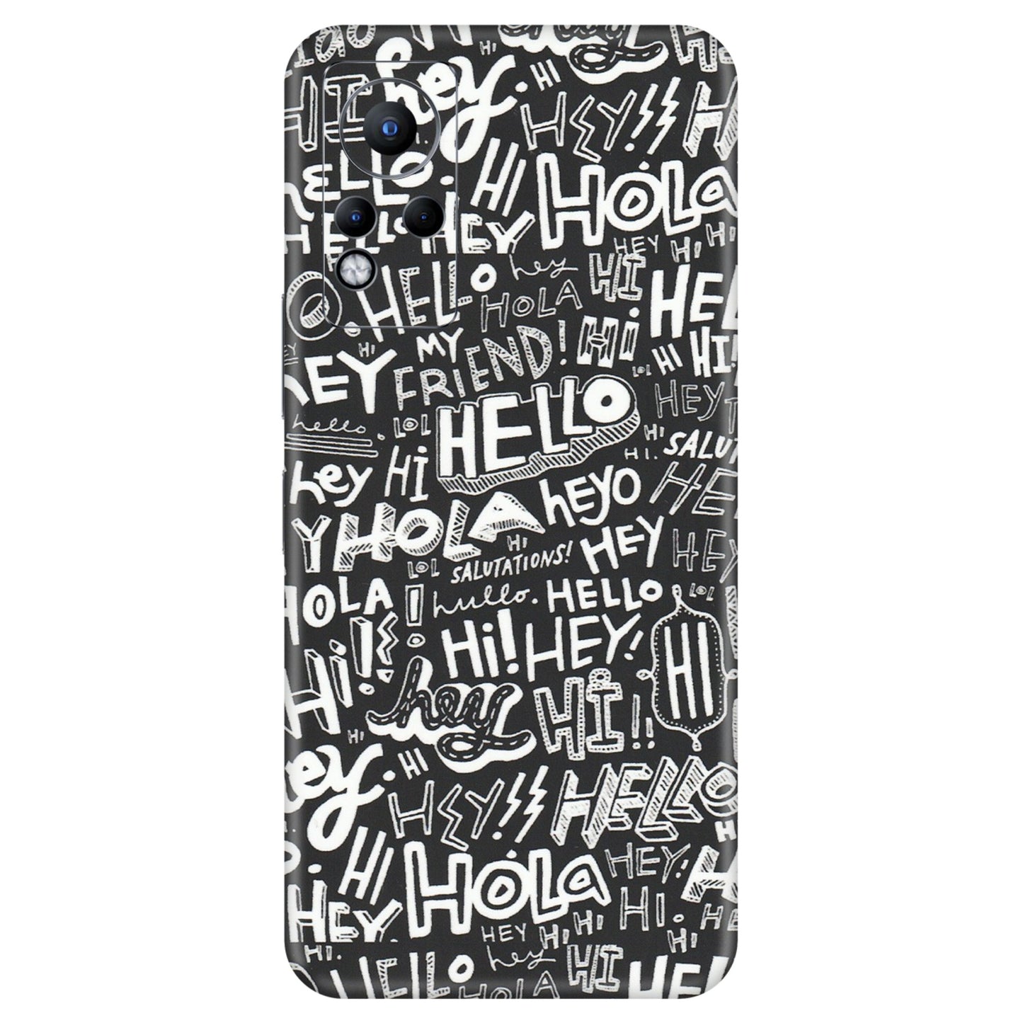 INFINIX Phone Skins (All Models) - Hi Hello Doodles - Matte Finish (M-25) Infinix Note 11