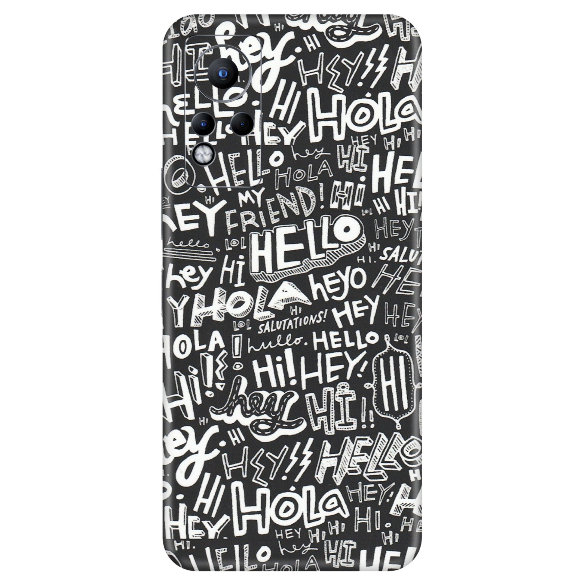INFINIX Phone Skins (All Models) - Hi Hello Doodles - Matte Finish (M-25) Infinix Note 11