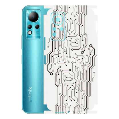 INFINIX Phone Skins (All Models) - Tech Circuits - Transparent Finish (T-03) Infinix Note 11