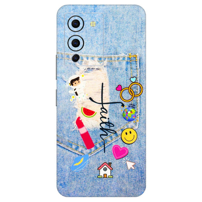 INFINIX Phone Skins (All Models) - Denim Jeans Pocket - 3D Embossed Finish (L-134) Infinix Note 12 G96