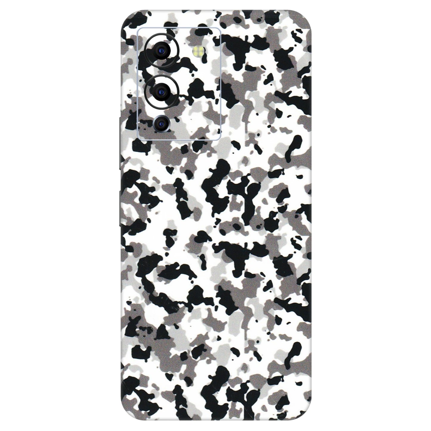 INFINIX Phone Skins (All Models) - White Black Camouflage - 3D Embossed Finish (L-18) Infinix Note 12 G96