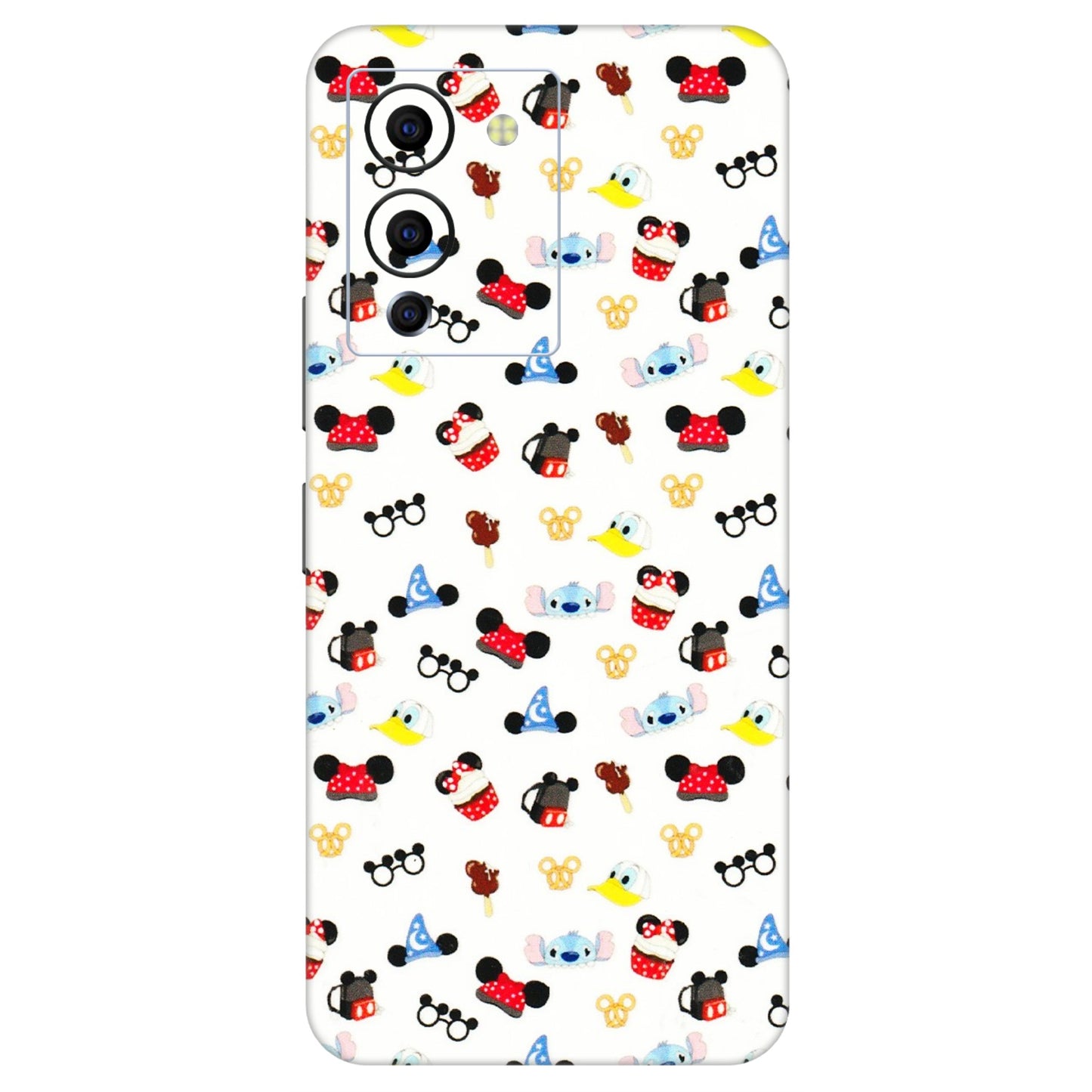 INFINIX Phone Skins (All Models) - Minnie Mouse & Donald Doodles s - 3D Embossed Finish (L-194) Infinix Note 12 G96