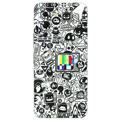 INFINIX Phone Skins (All Models) - Doodles Positive Art - 3D Embossed Finish (L-263) Infinix Note 12 G96