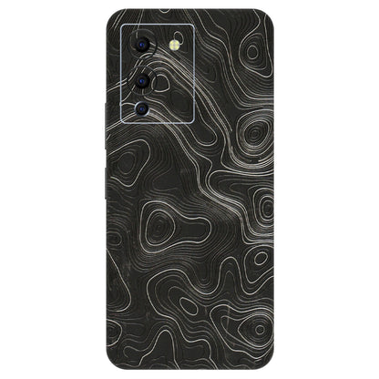 INFINIX Phone Skins (All Models) - Abstract White Line Map - 3D Embossed Finish (L-269) Infinix Note 12 G96