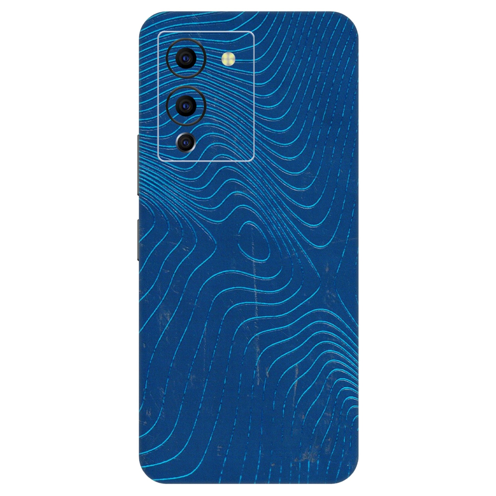 INFINIX Phone Skins (All Models) - Abstract Blue Line Map - 3D Embossed Finish (L-272) Infinix Note 12 G96