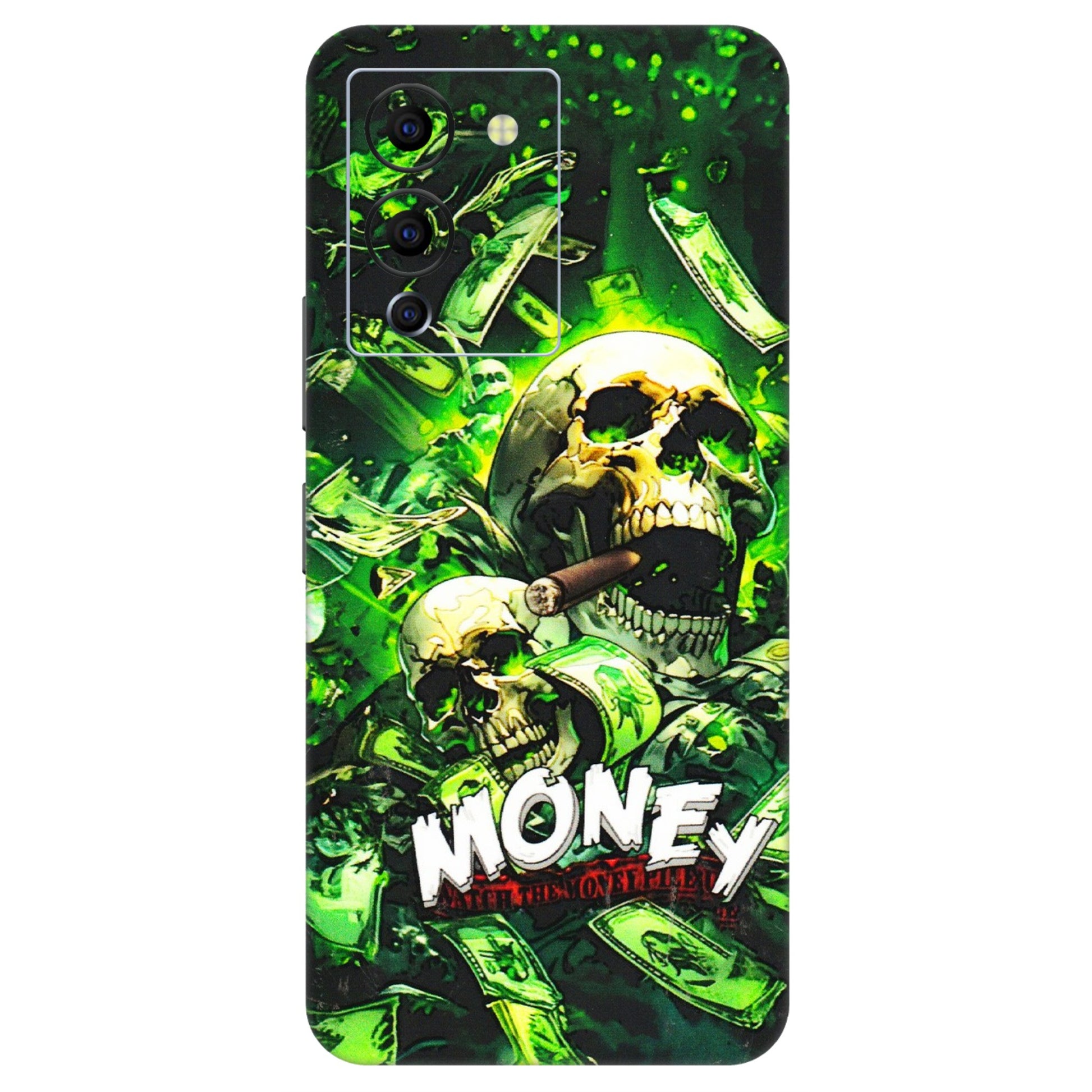 INFINIX Phone Skins (All Models) - Skull Money - 3D Embossed Finish (L-303) Infinix Note 12 G96