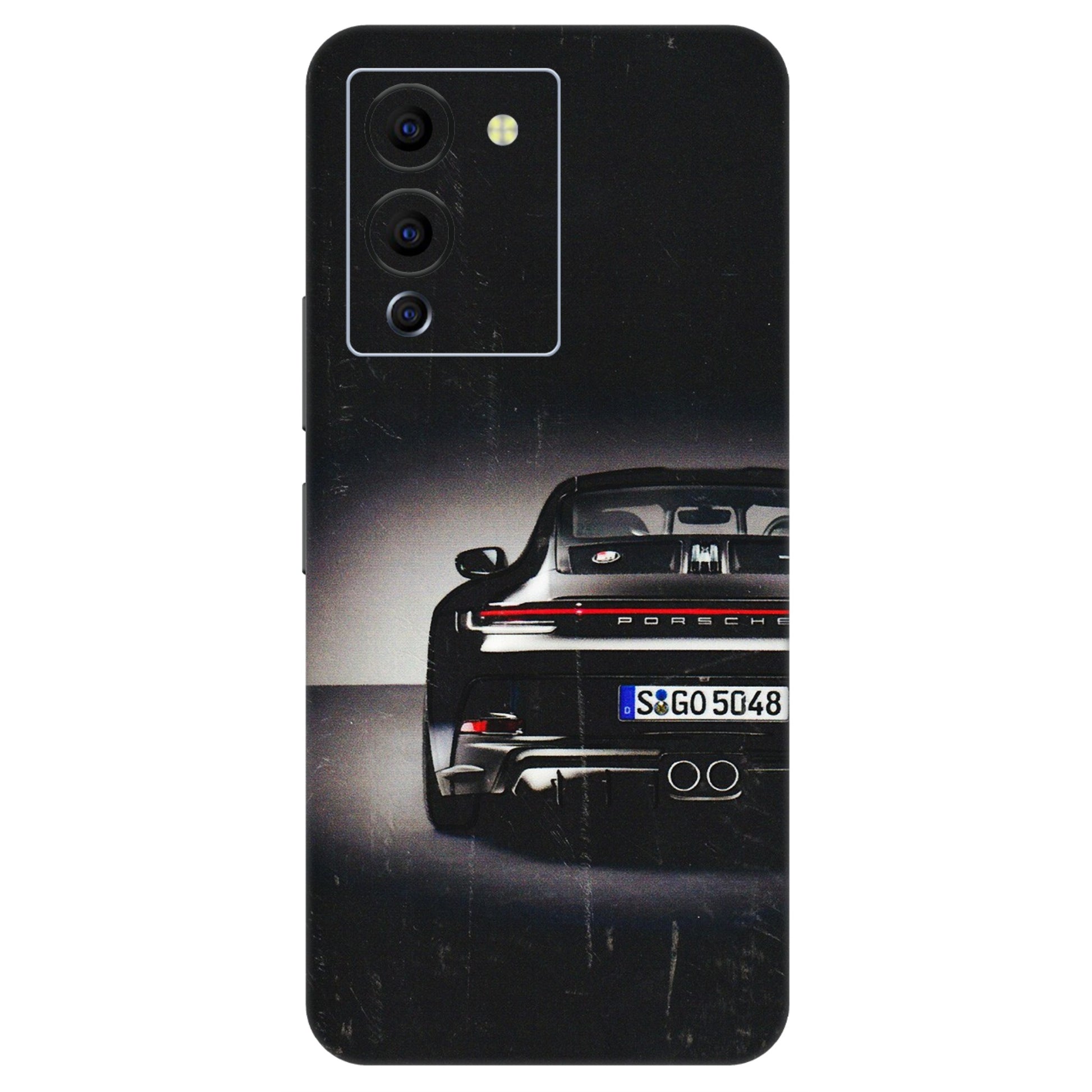 INFINIX Phone Skins (All Models) - New Black Porsche GT3 - 3D Embossed Finish (L-327) Infinix Note 12 G96