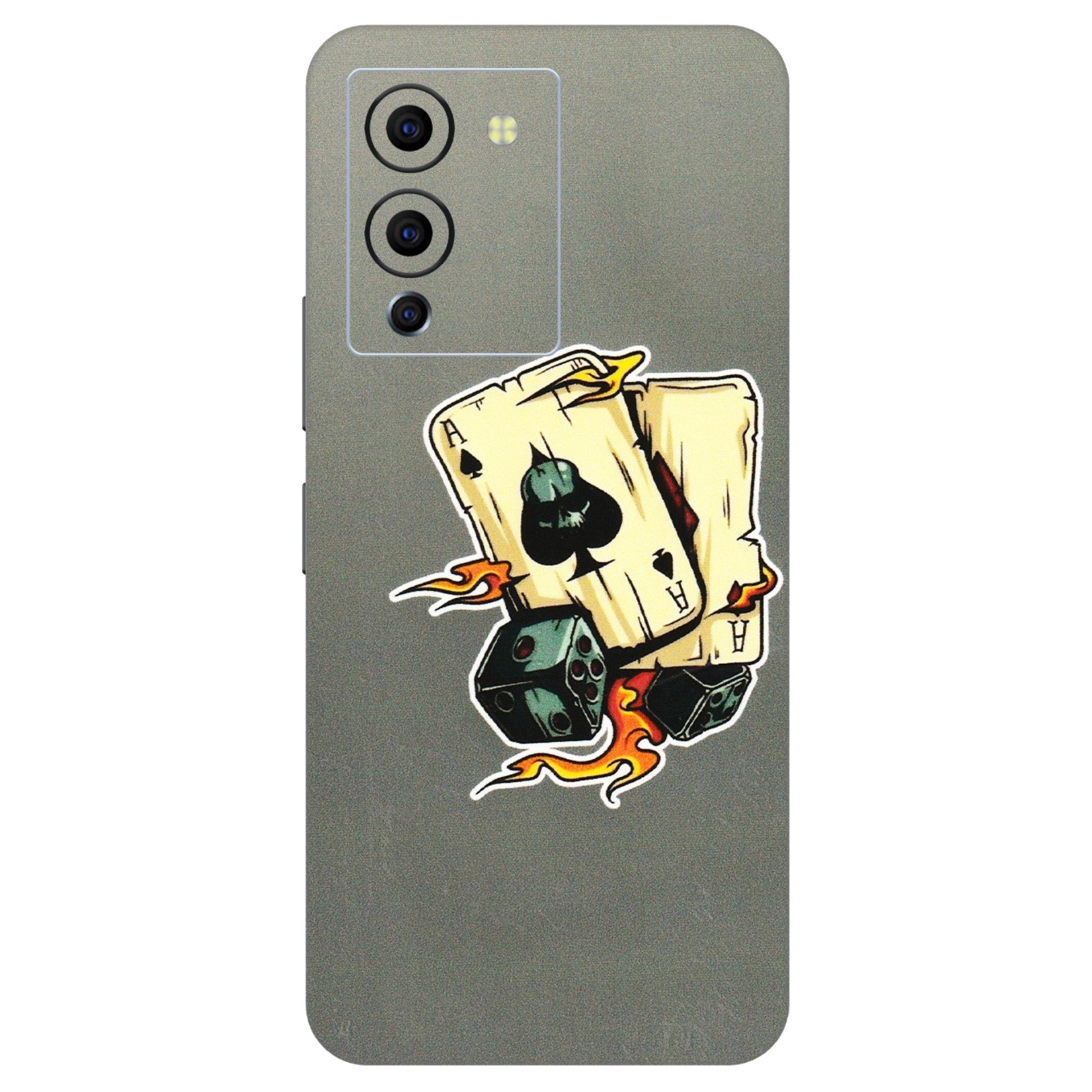 INFINIX Phone Skins (All Models) - Grey Cards Of Ace - 3D Embossed Finish (L-77) Infinix Note 12 G96