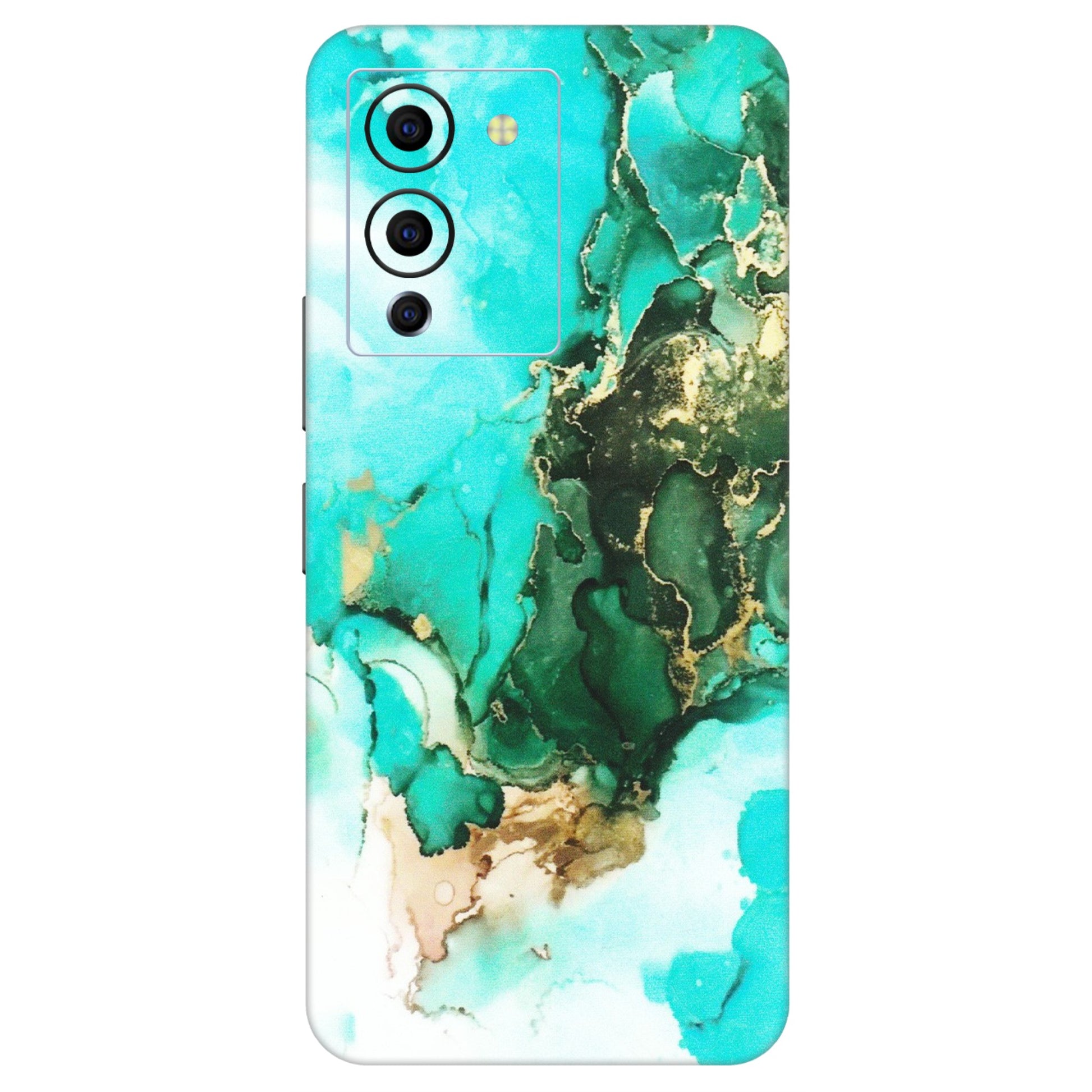 INFINIX Phone Skins (All Models) - The Blue Gold Marble - Matte Finish (M-124) Infinix Note 12 G96