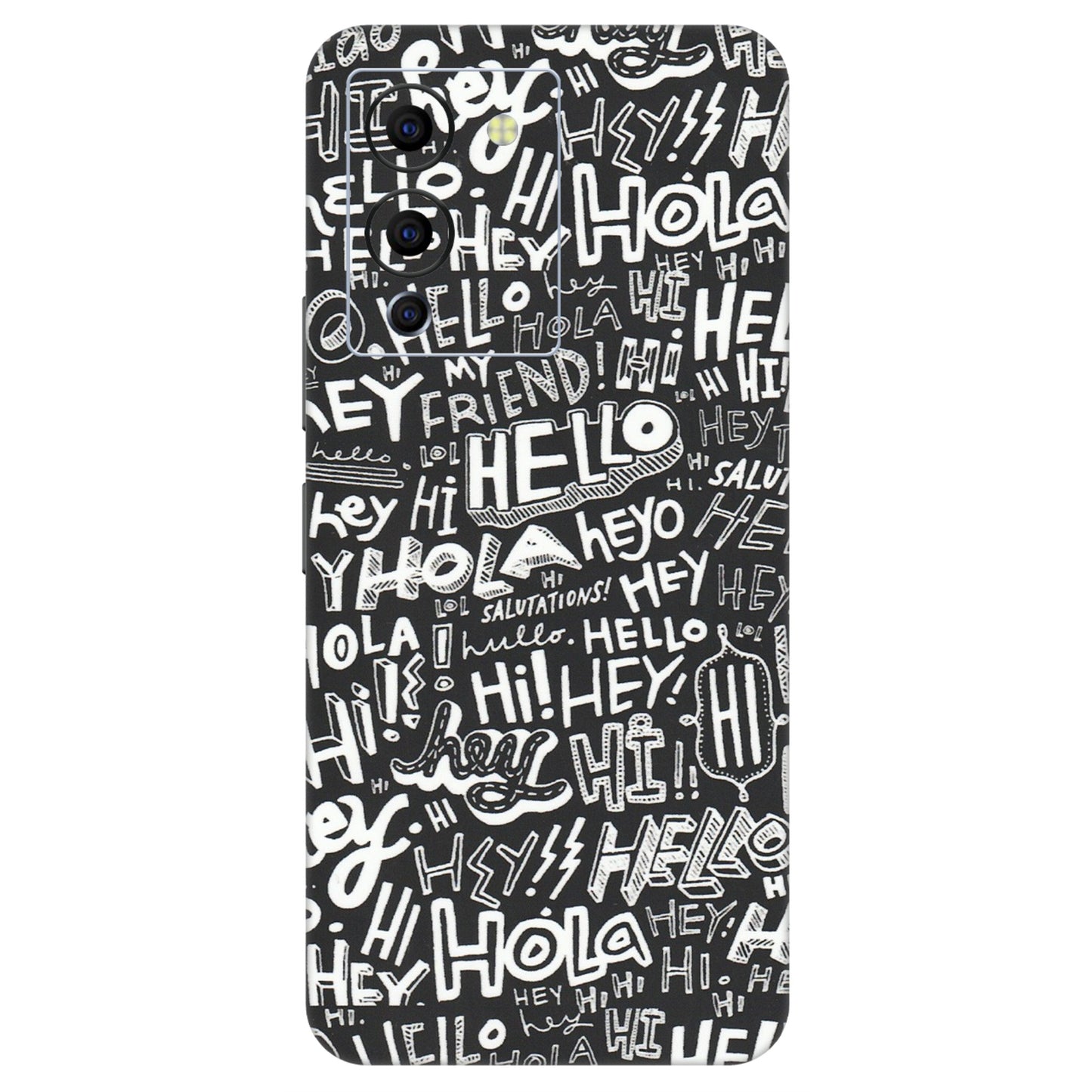INFINIX Phone Skins (All Models) - Hi Hello Doodles - Matte Finish (M-25) Infinix Note 12 G96