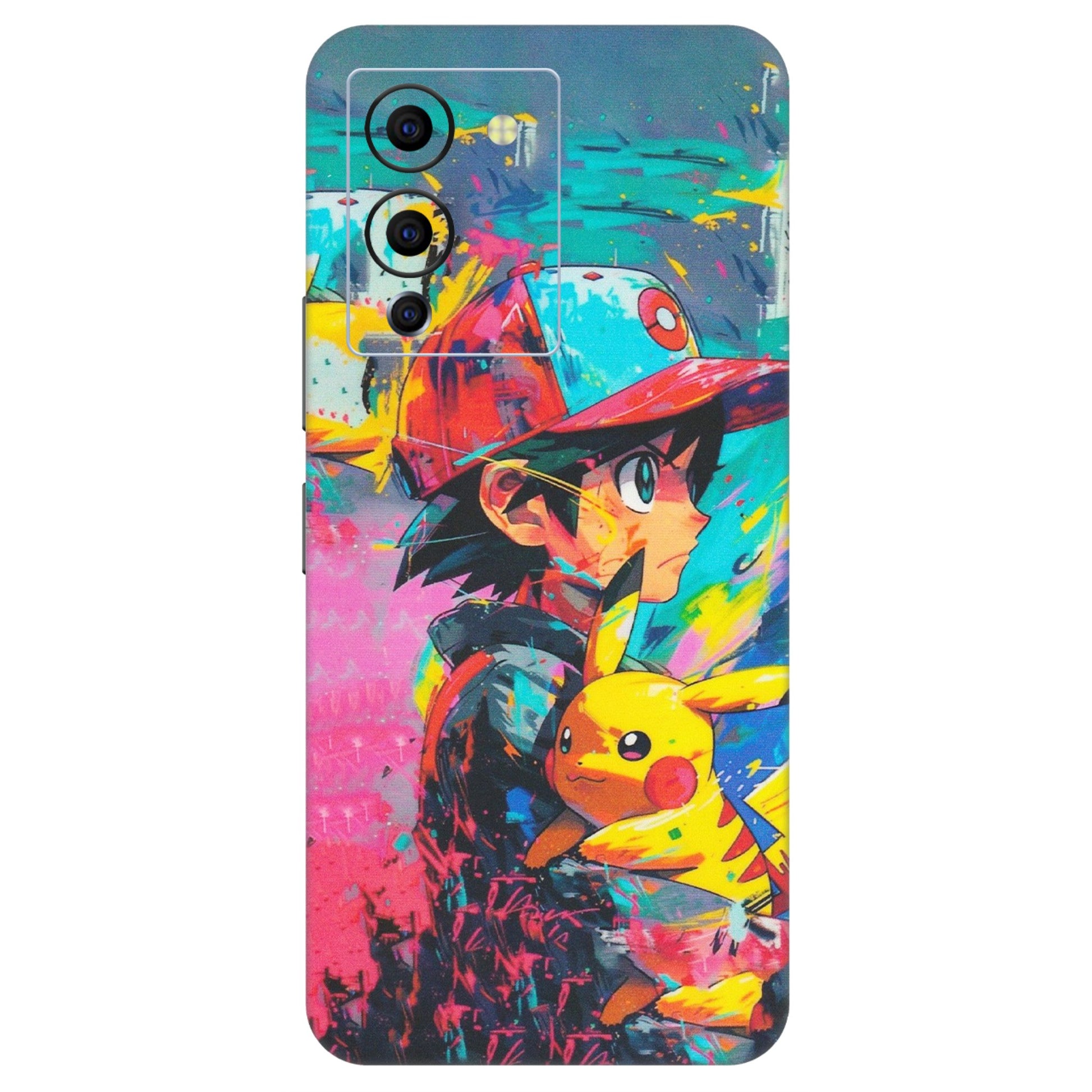 INFINIX Phone Skins (All Models) - Ash & Pikachu - Matte Finish (M-26) Infinix Note 12 G96
