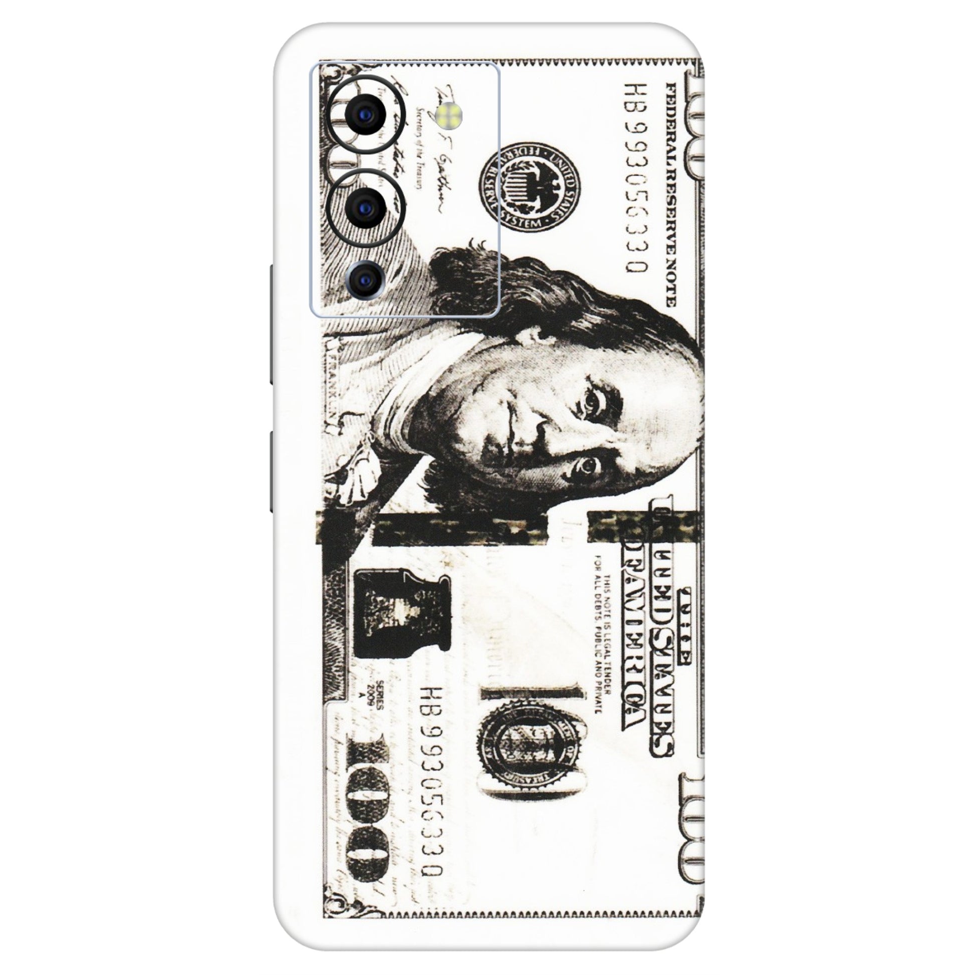 INFINIX Phone Skins (All Models) - 100 Dollar Currency - Transparent Finish (T-01) Infinix Note 12 G96