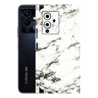 INFINIX Phone Skins (All Models) - Black and White Marble Texture - 3D Embossed Finish (L-124) Infinix Note 12 Pro (5G)
